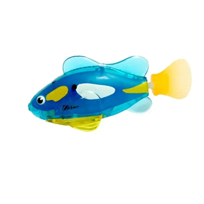LED Swimming Robot Fish - Interactive Glowing Cat Toy