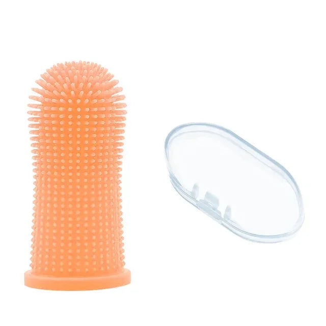 Super Soft Pet Finger Toothbrush - Nontoxic Silicone for Teeth & Breath Care