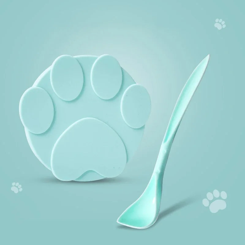 Portable Silicone Pet Food Lid - 2-in-1 Sealer Spoon for Fresh Storage