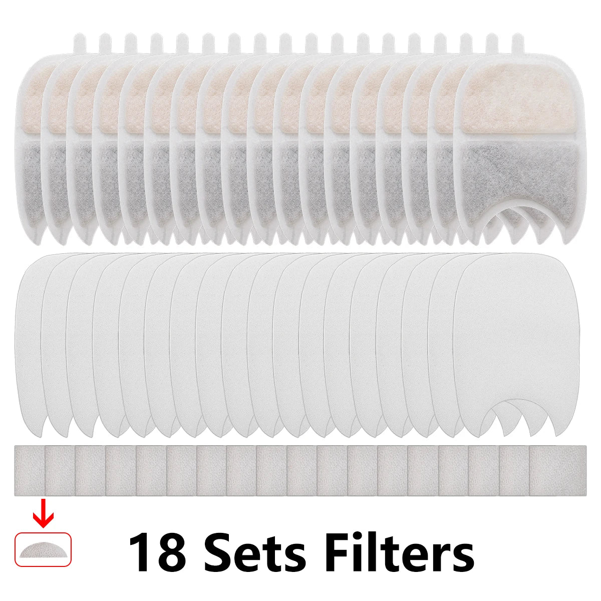Pet Water Fountain Filters - 6/12/18/24 Pack Replacement Set