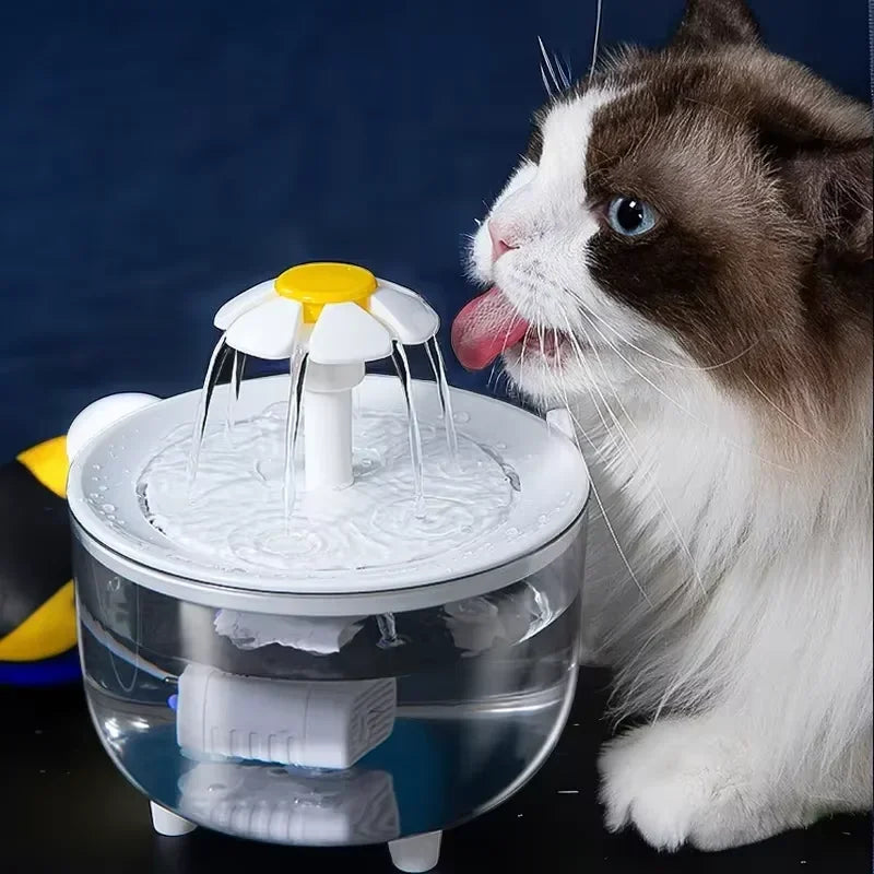 1200mL Pet Water Fountain - USB Electric Auto Filter Cat Drinker