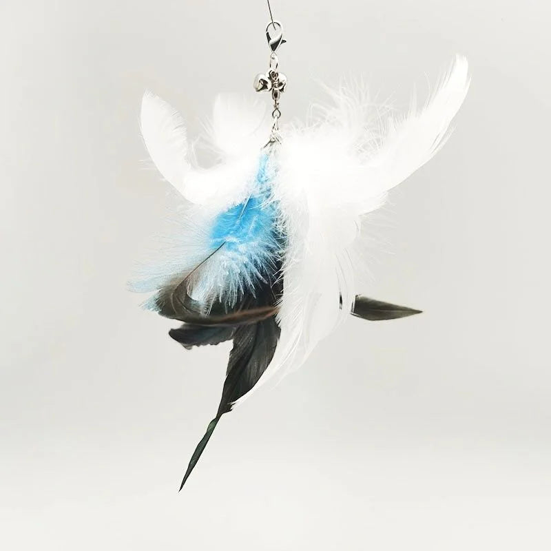 Hands-Free Cat Wand - Bird Feather Toy with Suction Cup & Bell