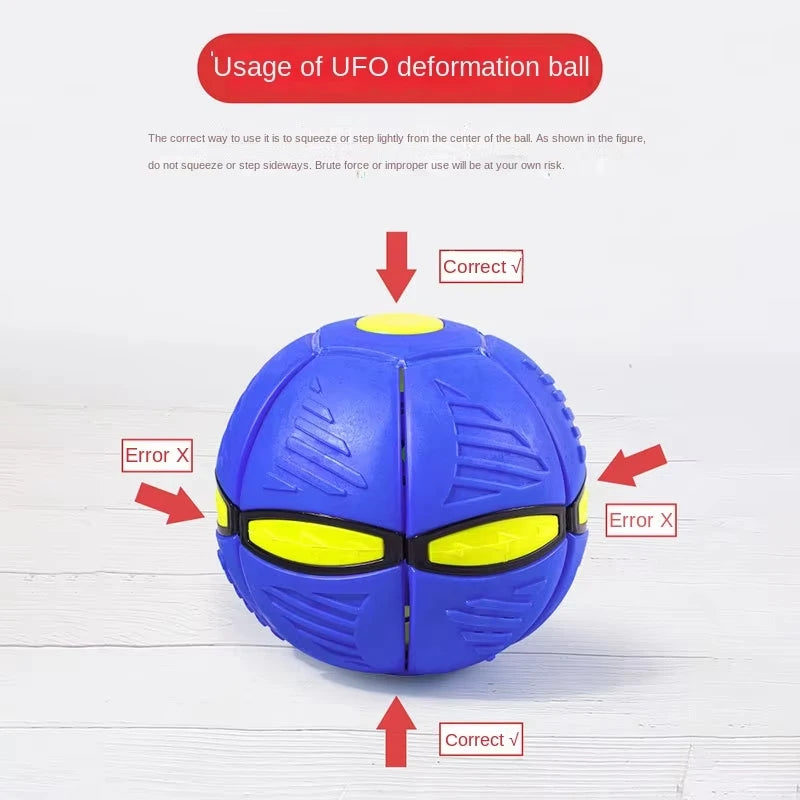 Magic Flying Saucer Ball - Transforming Interactive Pet Toy