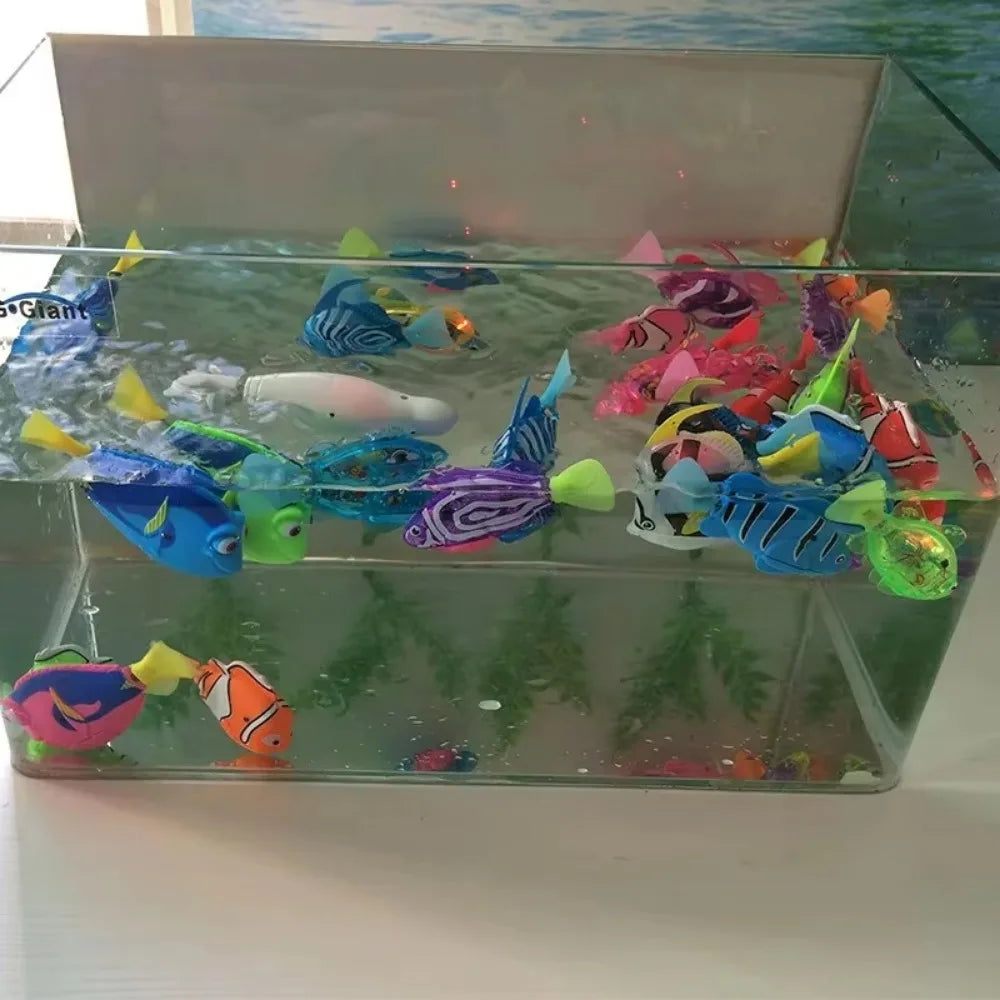 LED Swimming Robot Fish - Interactive Glowing Cat Toy
