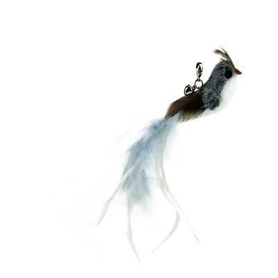 Hands-Free Cat Wand - Bird Feather Toy with Suction Cup & Bell