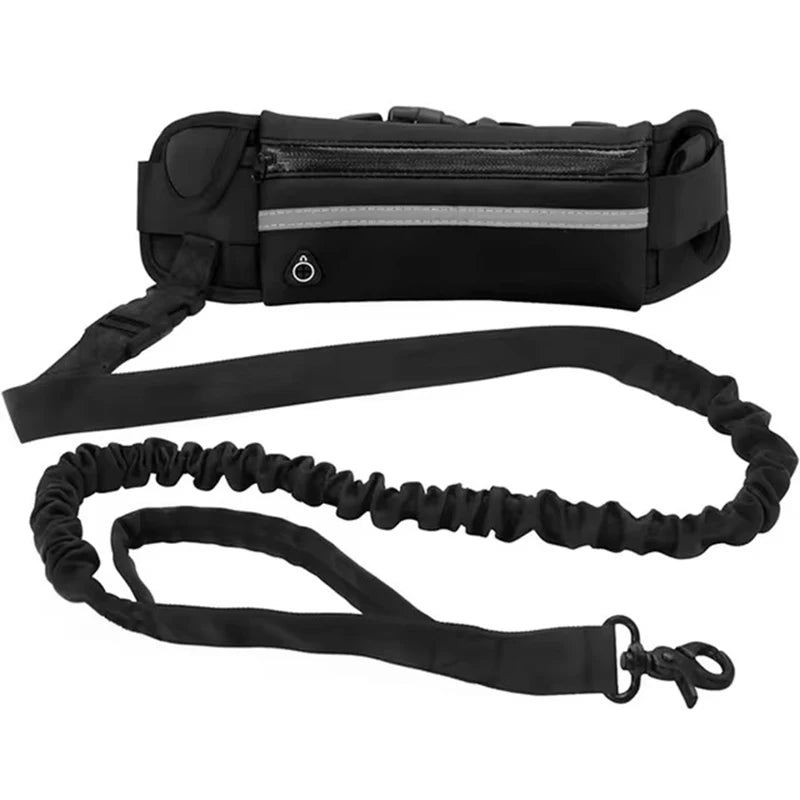 Hands Free Dog Leash - Running Walking Reflective with Waist Bag