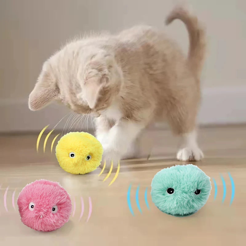 Smart Interactive Cat Ball - Electric Catnip Squeaky Training Toy