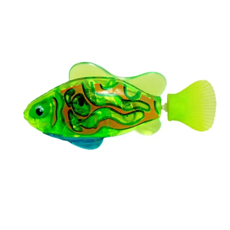 LED Swimming Robot Fish - Interactive Glowing Cat Toy