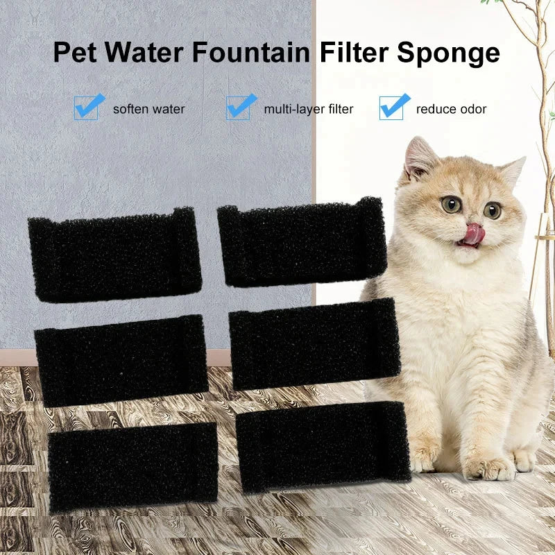 Pet Drinking Sponge Filters - 1/4/10 Pack for Water Fountains