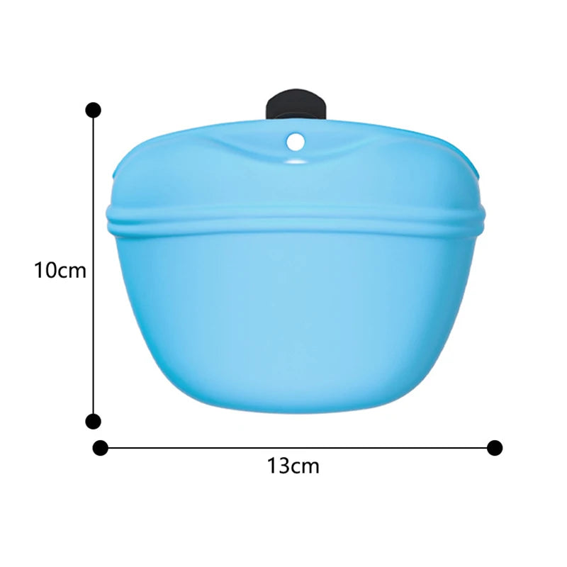 Pet Feeding Bag - Portable Silicone Snack Pouch for Outdoor Training