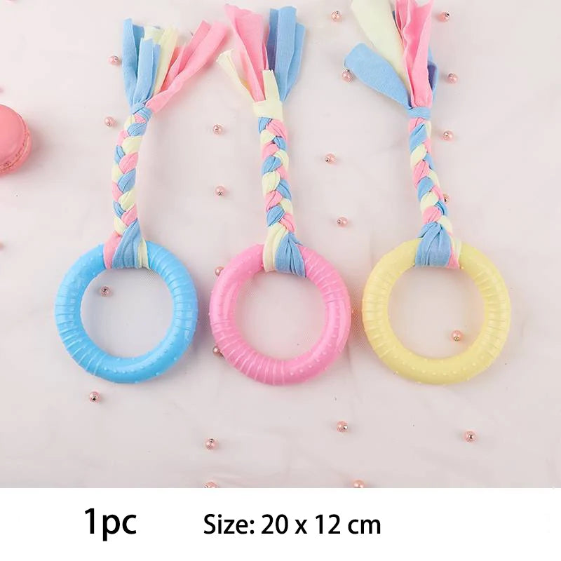 TPR Knot Dog Toys - Bite Resistant Dental Chew for Small Dogs