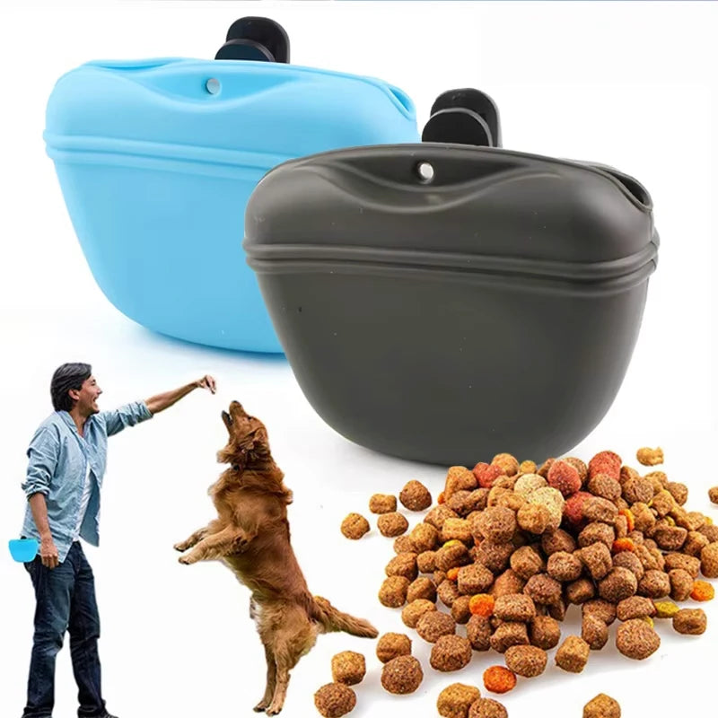 Pet Feeding Bag - Portable Silicone Snack Pouch for Outdoor Training