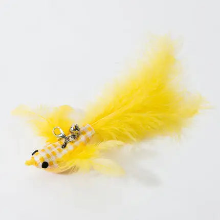Hands-Free Cat Wand - Bird Feather Toy with Suction Cup & Bell