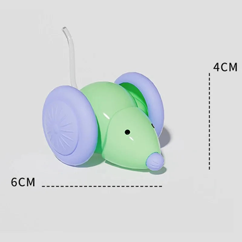 Electric Mouse Car - Smart Interactive Cat Toy with Obstacle Avoidance