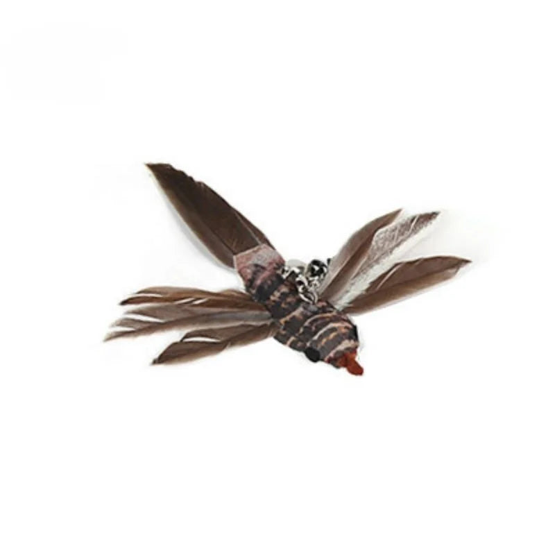 Hands-Free Cat Wand - Bird Feather Toy with Suction Cup & Bell