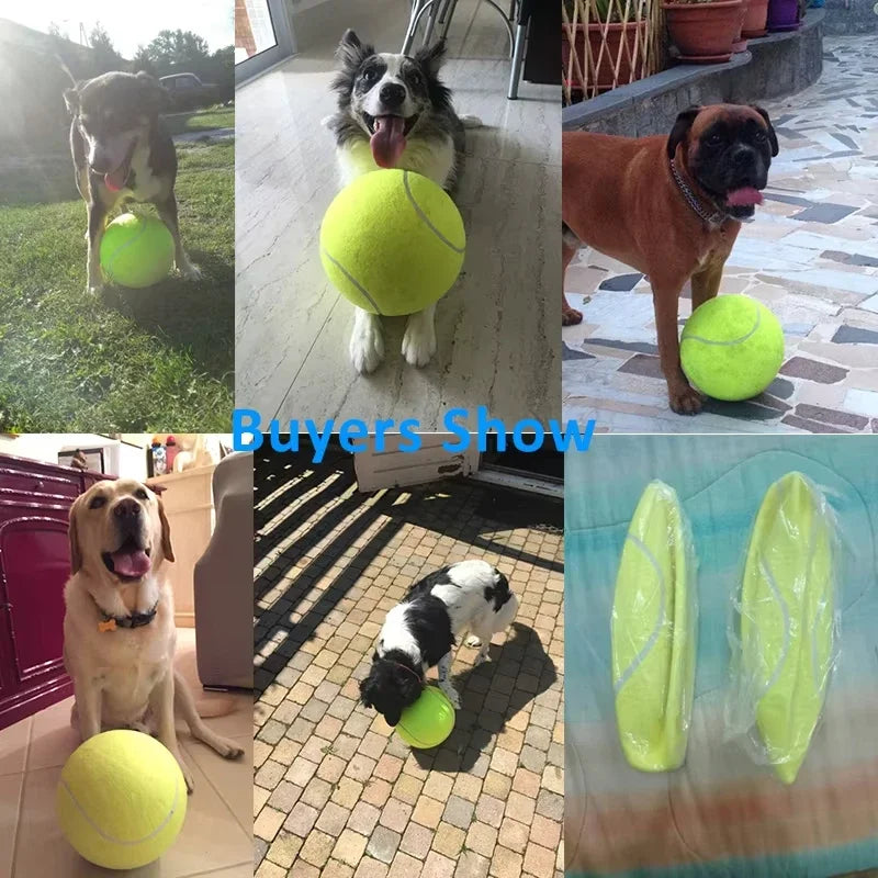 Giant Inflatable Tennis Ball - 7/9.5 Inch with Air Pump