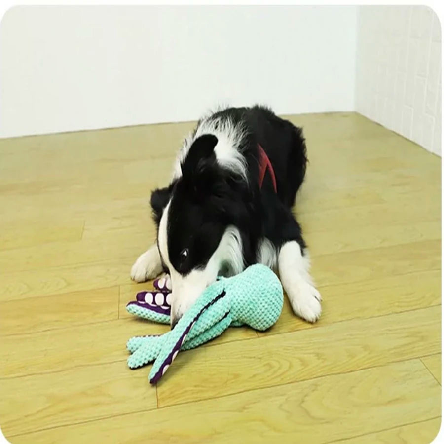 Interactive Plush Octopus Dog Toy - Sound & Anti-Demolition