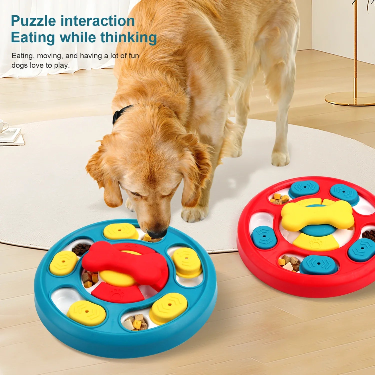 Puzzle Slow Feeder - IQ Training Food Dispenser & Licking Plate