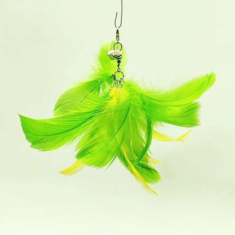 Hands-Free Cat Wand - Bird Feather Toy with Suction Cup & Bell