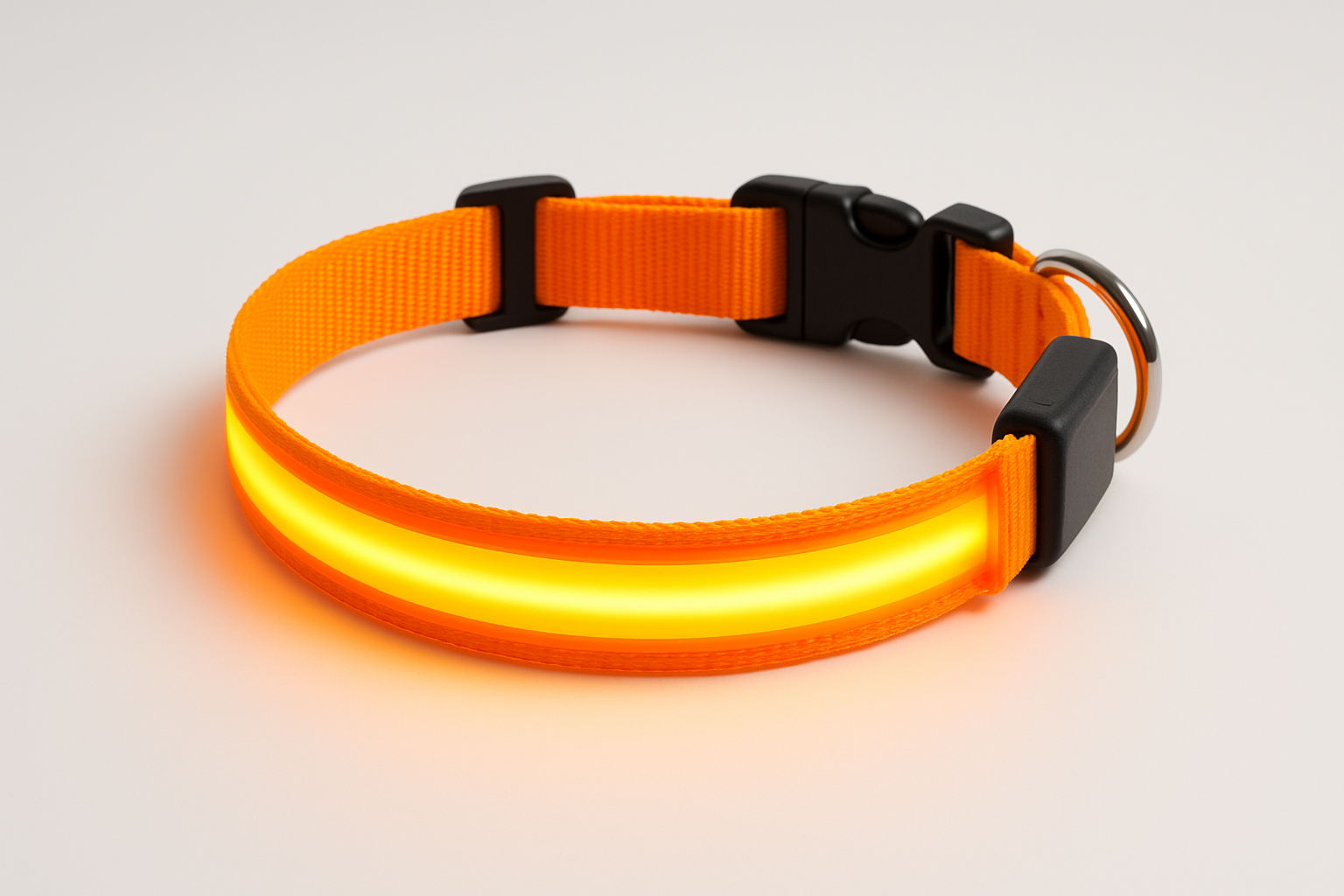 LED Dog Collar - Rechargeable Safety Light for Night Walks